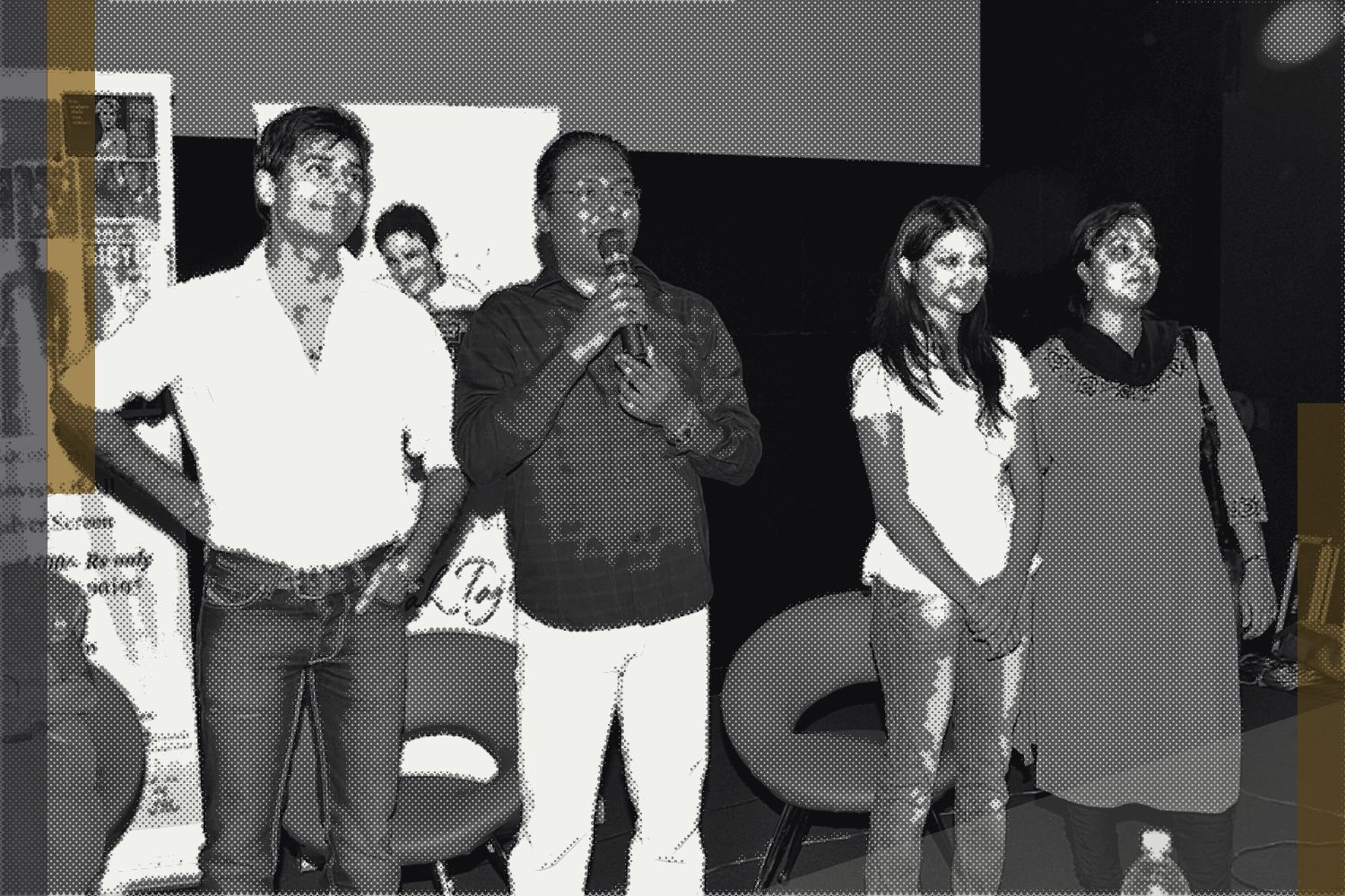 Frozen: the director and cast at the society